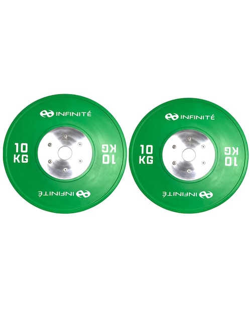 Par de Bumpers Infinité de Goma Maciza 10 Kg Mod. IF-BPC10-2 pzas