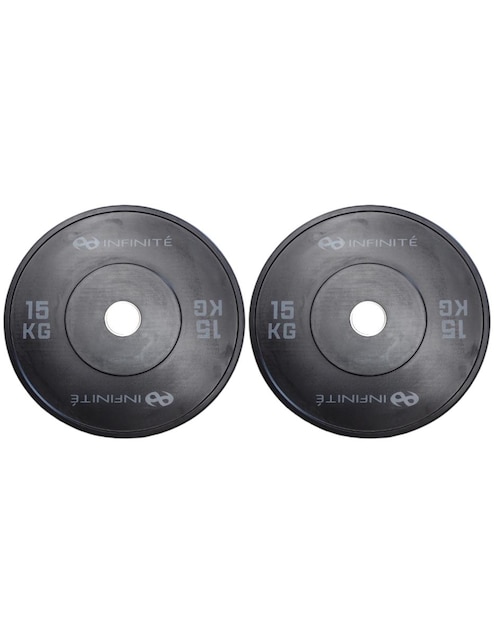 Par de bumpers profesional Infinite 15 Kg Mod. IF-BPN15