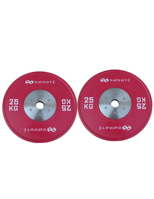 Par de Bumpers Infinité de Goma Maciza 25 Kg Mod. IF-BPC25-2 pzas