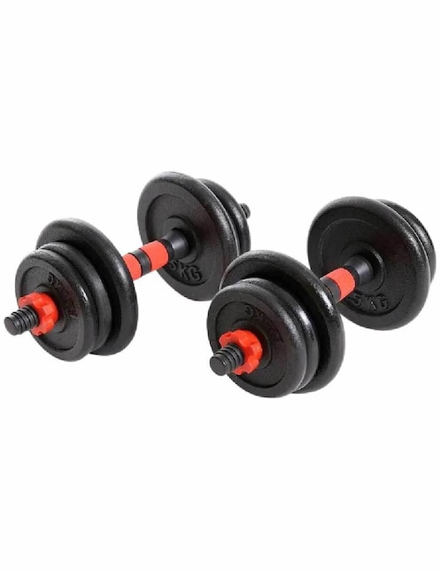 Set mancuernas de peso variable X-Rush 15 kg 14 piezas
