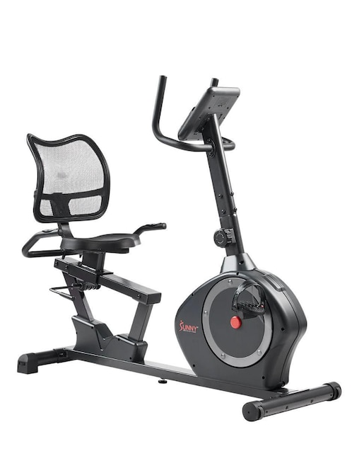 Bicicleta recumbente Sunny Health & Fitness acero inoxidable