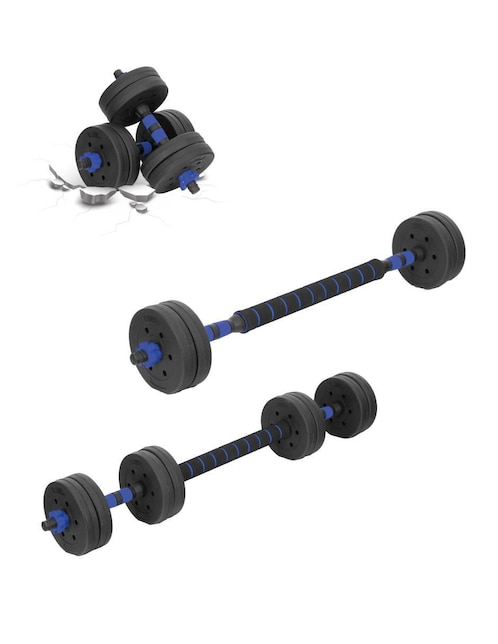 Set mancuernas de peso variable 10 kg 15 piezas