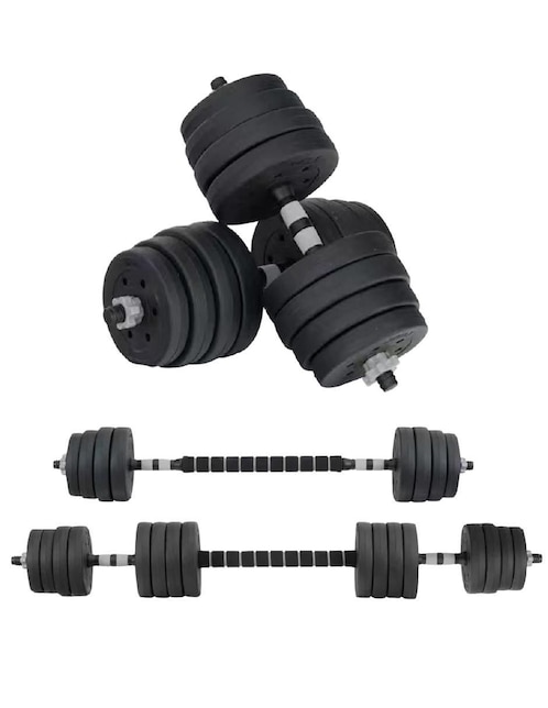 Set mancuernas de peso variable X-Rush 15 kg 15 piezas