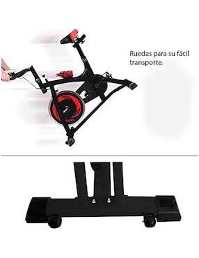 Bicicleta Spinning Fija Centurfit 6 kg Negra