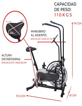 Bicicleta fija Sunny Health & Fitness metal