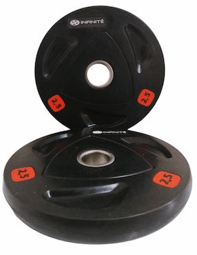 Par de Discos Infinité de Goma 2.5 kg 28 mm. Mod. IF-28/2