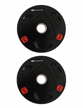 Par de Discos Infinité de Goma 2.5 kg 28 mm. Mod. IF-28/2