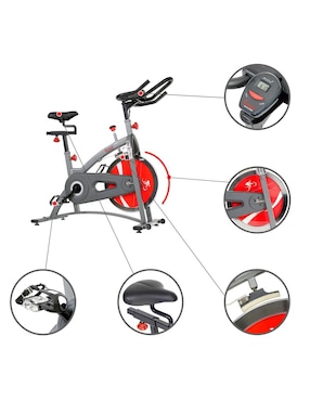 Bicicleta de spinning Sunny Health & Fitness acero