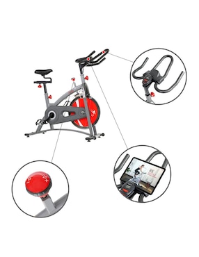 Bicicleta de spinning Sunny Health & Fitness acero