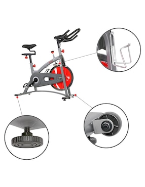 Bicicleta de spinning Sunny Health & Fitness acero