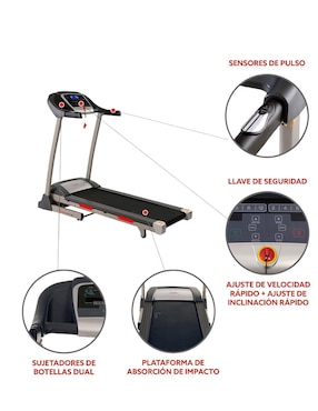 Caminadora semiprofesional Sunny Health & Fitness Sf-T7705B plegable