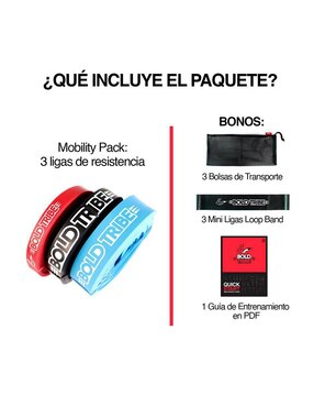 Pack 3 bandas de resistencia Bold Tribe