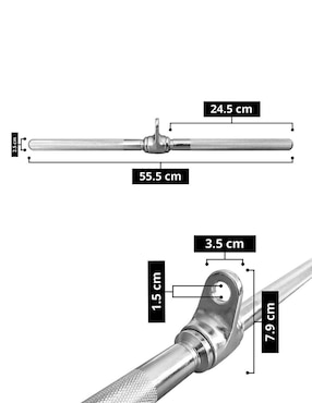 Maneral barra recta corta Tayga 55.5 cm