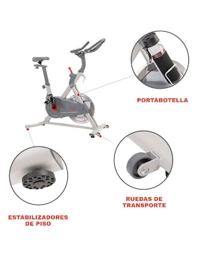 Bicicleta fija Sunny Health & Fitness acero y plástico