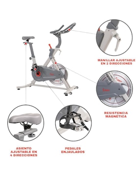 Bicicleta fija Sunny Health & Fitness acero y plástico