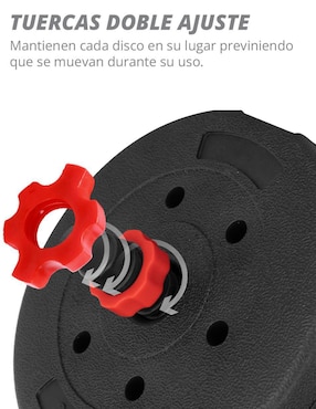Set mancuernas de peso variable Altera 10 kg 8 piezas