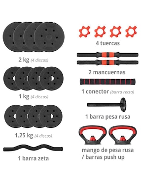 Set de mancuerna Altera peso variable