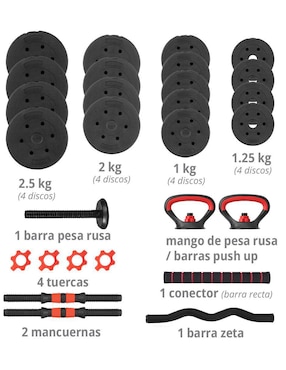 Set de mancuerna Altera peso variable