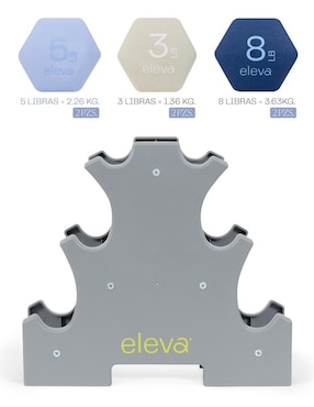 Set mancuernas de peso variable Eleva