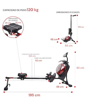 Remadora Sunny Health & Fitness SF-RW522017BLK