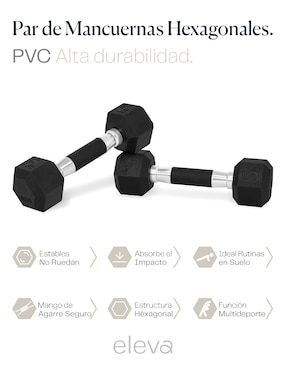 Set mancuernas de peso fijo Eleva