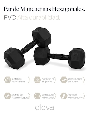 Set mancuernas de peso fijo Eleva