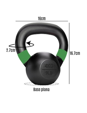 Bola medicinal pesa rusa Level Fitness 4 kg