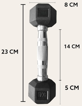 Set mancuernas de peso fijo Infinité 1 kg 2 piezas