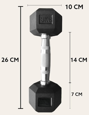 Set mancuernas de peso fijo Infinité 3 kg 2 piezas