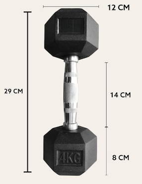 Set mancuernas de peso fijo Infinité 4 kg 2 piezas