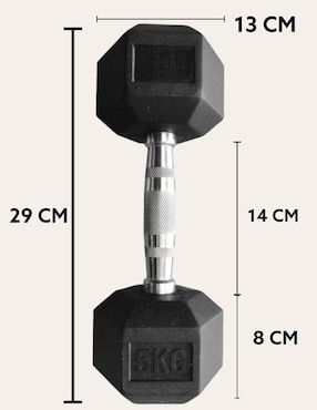 Set mancuernas de peso fijo Infinité 5 kg 2 piezas