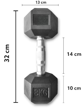 Set mancuernas de peso fijo Infinité 8 kg 2 piezas