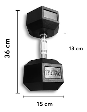 Set mancuernas de peso fijo Infinité 17.5 kg 2 piezas