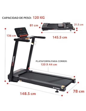 Caminadora semiprofesional Sunny Health & Fitness Sf-T722022 plegable