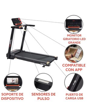 Caminadora semiprofesional Sunny Health & Fitness Sf-T722022 plegable