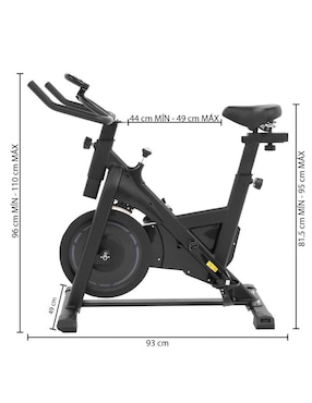 Bicicleta de spinning Altera modelo Noir de metal