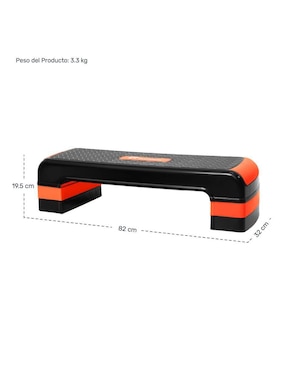 Step fitness para entrenamiento Centurfit Mkz-Stepaer80Roj