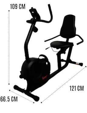 Bicicleta recumbente Sunny Health & Fitness acero y plástico