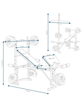 Banca para entrenamiento Altera Lionset