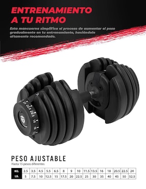 Mancuerna de peso variable Altera 24 kg