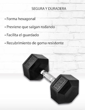 Mancuerna de peso fijo X-Rush 13.6 kg
