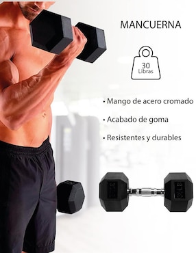 Mancuerna de peso fijo X-Rush 13.6 kg