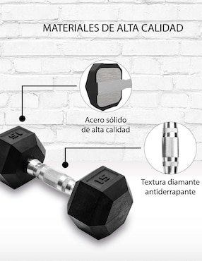 Set mancuernas de peso fijo X-Rush 6.8 kg 2 piezas