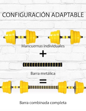 Mancuerna de peso variable Live Gear Fitness 30 kg 2 piezas