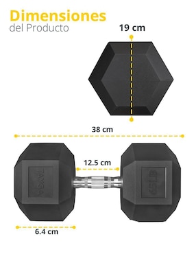 Mancuerna de peso fijo Tayga 30.6 kg
