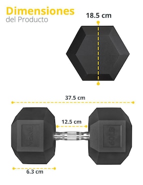 Mancuerna de peso fijo Tayga 27.1 kg