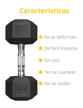 Mancuerna de peso fijo Tayga 25 kgs