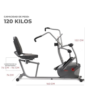 Bicicleta recumbente Sunny Health & Fitness acero