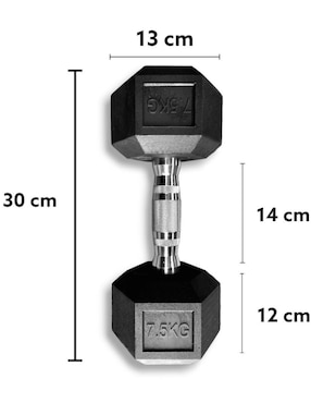 Set mancuernas de peso fijo Infinité 7.5 kg 2 piezas
