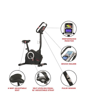 Bicicleta fija Sunny Health & Fitness acero